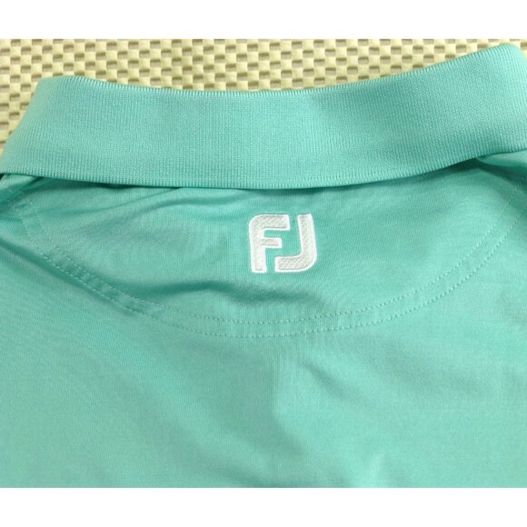 FootJoy Mens Mint Green Polo Shirt L 88% Polyester 12% Spandex Acushnet Company - Picture 7 of 7